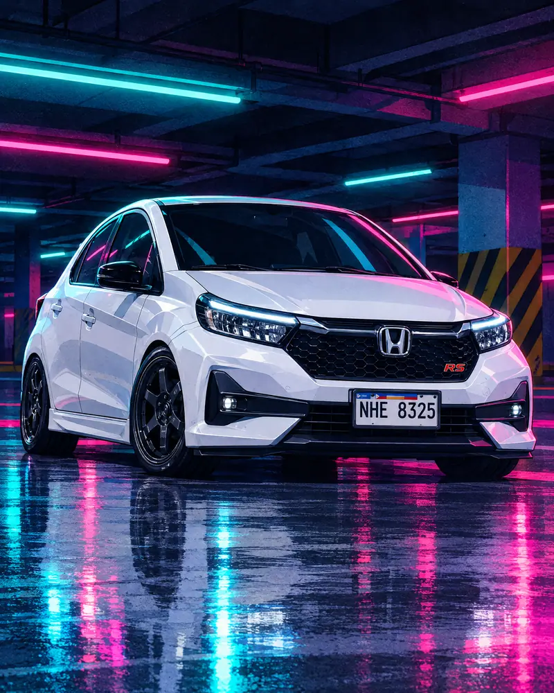 2023 facelift Honda Brio with LED headlights and honeycomb grille